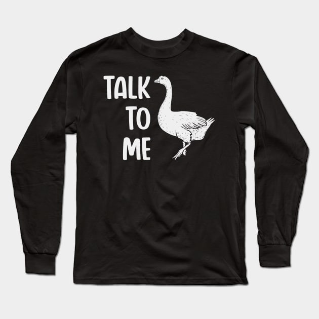 Talk to me bird (mono) Long Sleeve T-Shirt by nickbeta